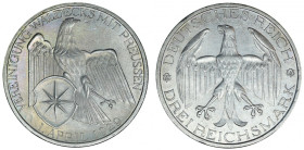 Niemcy, Republika Weimarska, 3 Marki Berlin 1929 A - Unia Waldeck i Prus
