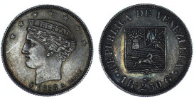 Wenezuela, 1 real 1858 - ogromenj rzadkości pozycja