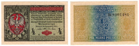 1/2 marki polskiej 1916, seria B, GENERAŁ