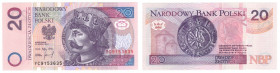 Polska, 20 złotych, 1994, Seria YC - seria zastępcza