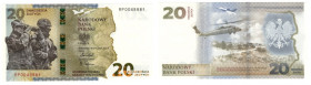 Polska, III RP, 20 złotych 2022, Ochrona Polskiej Granicy Wschodniej