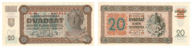 Słowacja, 20 Korun, 1942 SPECIMEN