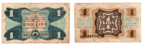 Słowenia, 1 lira 1944, seria AA