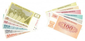 Słowenia, 1,2,5,10,50, 1000 tolarjev 1990(91) - zestaw 7 sztuk