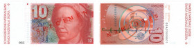 Szwajcaria, 10 franków 00AA0000000 SPECIMEN - bardzo rzadkie