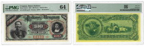 Urugwaj, 100 Pesos, 1887