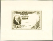 25 Pesetas. 1 de Diciembre de 1908. Prueba de anverso, sobre cartulina. (Edifil 2023: NE14P). Raro. SC.
