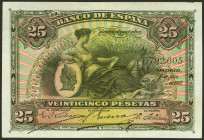 25 Pesetas. 15 de Julio de 1926. Sin serie y sello en seco GOBIERNO PROVISIONAL DE LA REPUBLICA / 14 ABRIL 1931. (Edifil 2023: 334, Pick: 57b). Conser...