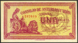 1 Peseta. 1937. Asturias y León. Sin serie. (Edifil 2023: 397, Pick: S604). SC.