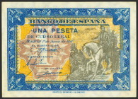 1 Peseta. 1 de Junio de 1940. Serie B. (Edifil 2023: 441a, Pick: 121a). Conserva todo el apresto original. SC-.