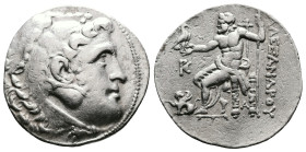 Macedon, kings. Alexander III ‘the Great’, 336-323 BC. AR Tetradrachm (32.2 mm, 17.00 g.). Chios mint, circa 210-190 BC. Head of Herakles to right, we...