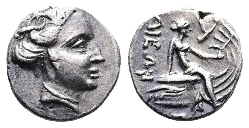 Euboea. Histiaia, ca. 181-141 BC. AR Tetrobol (13.9 mm, 2.49 g.). Wreathed head ...