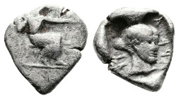 Peloponnesos. Arkadia, The Arkadian League, circa 460-450 BC. AR Hemidrachm (15.2 mm, 2.95 g.), Tegea mint, ca. 465 BC, by the ‘Paris Master’. Zeus Ly...