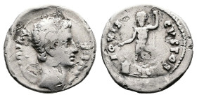 Augustus / Vespasian, after AD 76. AR Hybrid Denarius (19.5 mm, 3.15 g.). Uncertain mint. AVGVST[VS] - DIVI F, bare head of Augustus to right. Rev. IO...