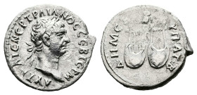 Trajan, AD 98 – 117. AR Drachm (19.5 mm, 3.16 g). Koinon of Lycia. Mint in Lycia, AD 98-99. AΥT KAIC NЄΡ TΡAIANOC CЄB ΓЄΡM, laureate head of Trajan to...
