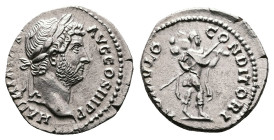 Hadrian, AD 117 – 138. AR Denarius (17.8 mm, 3.14 g.). Rome mint, AD 134-138. HADRIANVS AVG COS III P P, laureate head of Hadrian to right. Rev. R[OMV...