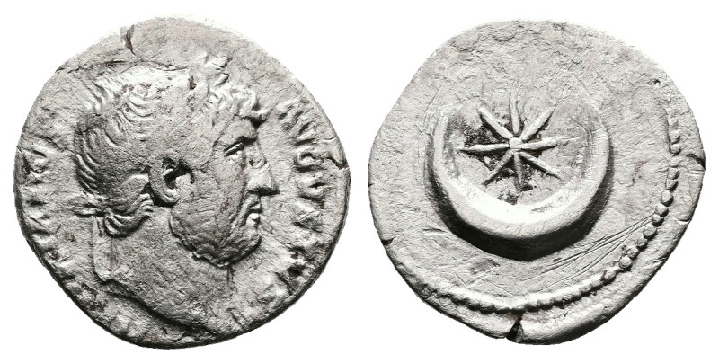 Hadrian, AD 117 – 138. AR Denarius (18.5 mm, 3.00 g.). Rome mint, AD 126-127. HA...