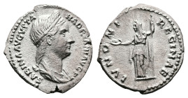 Sabina Augusta (wife of Hadrian), AD 128 – 136/7. AR Denarius (18.4 mm, 3.19 g.). Rome mint, circa AD 133-135. SABINA AVGVSTA, diademed and draped bus...