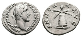 Antoninus Pius, AD 138 – 161. AR Denarius (18.4 mm, 3.17 g.). Rome mint, AD 140-144. ANTONINVS AVG PIVS PP TR P COS III, laureate head of Antoninus Pi...