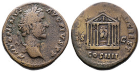Antoninus Pius, AD 138 – 161. AE Sestertius (32.9 mm, 30.52 g.). Rome mint, AD 158-159. ANTONINVS AVG PIVS PP, laureate head of Antoninus Pius to righ...