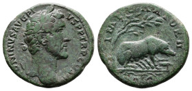 Antoninus Pius, AD 138 – 161. AE As (26.9 mm, 10.92 g.). Rome mint, AD 143-144. ANTONINVS AVG PI-VS P P TR P COS III, laureate head of Antoninus Pius ...