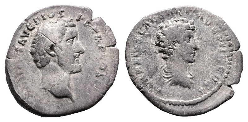 Antoninus Pius, AD 138 – 161, with Marcus Aurelius, as Caesar. AR Denarius (18.3...