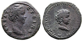 Faustina Senior and M. Annius Galerius Antoninus (under Antoninus Pius, 138-161), AE Dupondius (27.8 mm, 12.72 g.). Uncertain mint, possibly Rome, aft...