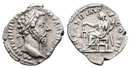 Marcus Aurelius, AD 161-180. AR Denarius (18.8 mm, 3.17 g.). Rome mint, AD 167-168. M ANTONINVS AVG ARM PARTH MAX, laureate head of Marcus Aurelius to...