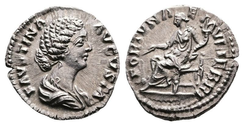Faustina Junior, Augusta, 147-175. AR Denarius (18 mm, 2.65 g.). Rome mint, circ...