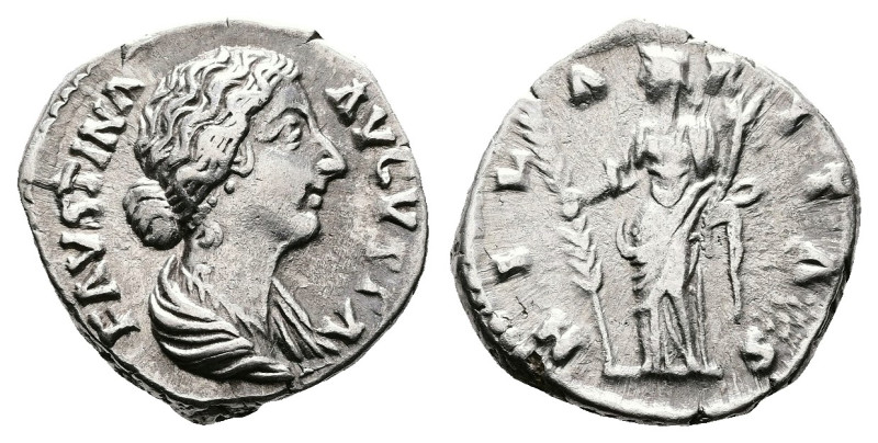 Faustina Junior, Augusta, 147-175. AR Denarius (18 mm, 3.32 g.). Rome mint, AD 1...