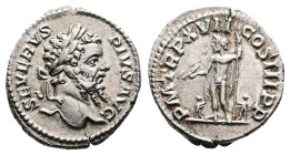 Septimius Severus, AD 193-211. AR Denarius (18.4 mm, 3.18 g.). Rome mint, AD 210. SEVERVS PIVS AVG, laureate head of Septimius Severus to right. Rev. ...