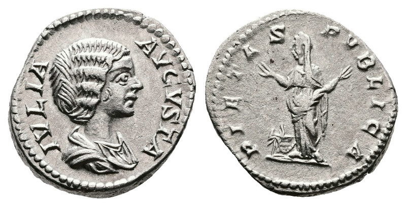 Julia Domna, AD 193-217. AR Denarius (18.5 mm, 3.14 g.). Rome mint, AD 196-211. ...