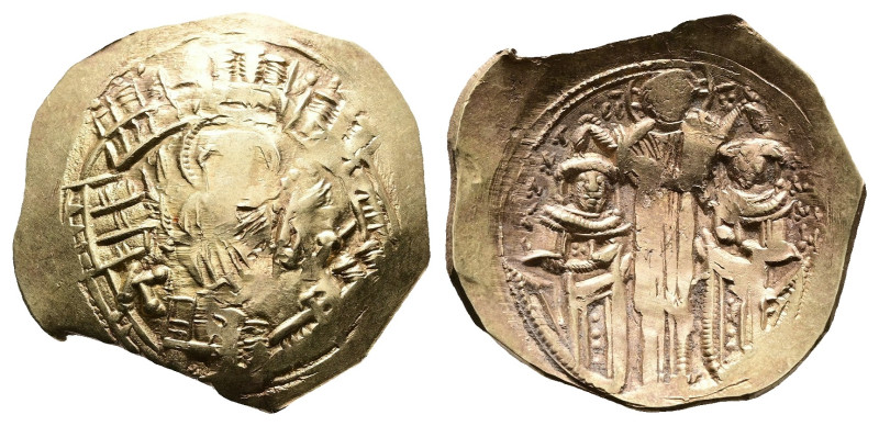 Andronicus II Palaeologus, with Michael IX, 1282-1328. Electrum, Hyperpyron (25 ...