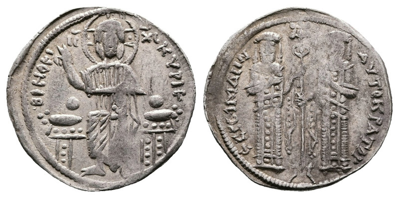 Andronicus II Palaeologus, with Michael IX, 1282-1328 AD. AR Basilikon (21,7 mm,...