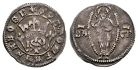 Stephen Thomas Ostojic Kotromanić, 1443-1461. Silver Dinar (18,6 mm, 1.18 g.). +GOS·TOMAS·CRA·BOSN, around TMS monogram and two lilies with crown abov...