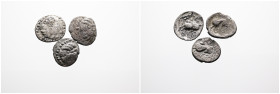 Celtic. Selection of Three Silver Drachms type 'Kugelwange'. Fine-Very Fine. (Two of the Drachms is a Fourèe). SOLD AS SEEN, NO RETURN!