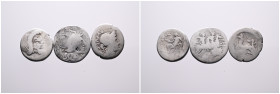 Roman Republican Selection of Three Silver Denarii. About fine. SOLD AS SEEN, NO RETURN!