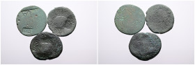 Roman Imperial. Lot of Three Roman Bronze Asses with Countermarks of Augustus, Tiberius & Claudius. SOLD AS SEEN, NO RETURN!