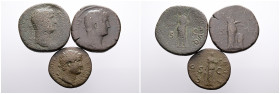 Roman Imperial, Selection of Three Bronze Sestertii (2) and a Dupondius (1) of Hadrian. SOLD AS SEEN, NO RETURN.