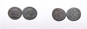 Roman Imperial, Selection of Two Bronze Follis of Constantius I (1) and Severus II (1). Very Fine. SOLD AS SEEN, NO RETURN!