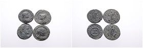 Roman Imperial, Selection of Four Bronze Follis of Licinius I (2) and Licinius II (2). Very Fine- Good Very Fine. SOLD AS SEEN, NO RETURN!