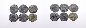 Roman Imperial, Selection of Six Bronze Commemorative Follis of Constantine I 'the Great'. Very Fine- Good Very Fine. SOLD AS SEEN, NO RETURN!