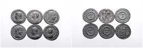 Roman Imperial, Selection of Six Bronze Follis of Crispus. Very Fine- Good Very Fine. SOLD AS SEEN, NO RETURN!