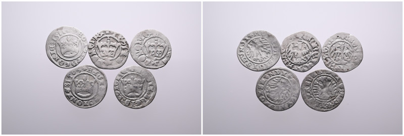 Polen. Selection of Five Silver Coins. Fine. SOLD AS SEEN, NO RETURN!