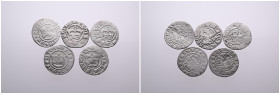 Polen. Selection of Five Silver Coins. Fine. SOLD AS SEEN, NO RETURN!
