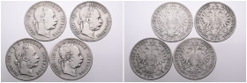 Austria. Franz Joseph I. Selection of Four Silver Coins. Very Fine. SOLD AS SEEN, NO RETURN!