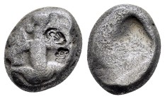 ACHAEMENID KINGS of PERSIA.Time of Xerxes II to Artaxerxes II.(Circa 420-350 BC). Sardes.Siglos.

Obv : Persian king or hero, wearing kidaris and ka...