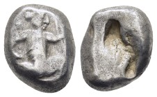 ACHAEMENID KINGS of PERSIA.Time of Xerxes II to Artaxerxes II.(Circa 420-350 BC). Sardes.Siglos.

Obv : Persian king or hero, wearing kidaris and ka...