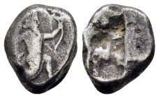 ACHAEMENID KINGS of PERSIA.Time of Xerxes II to Artaxerxes II.(Circa 420-350 BC). Sardes.Siglos.

Obv : Persian king or hero, wearing kidaris and ka...