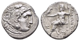 KINGS of MACEDON.Alexander III The Great.(336-323 BC).Drachm.Abydos.

Obv : Head of Herakles right, wearing lion's skin headdress.
Rev : AΛEΞANΔPOY...